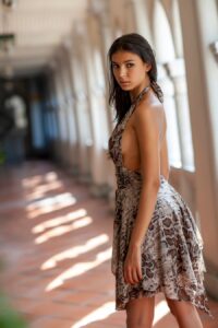 Photo in a dress for a wedding